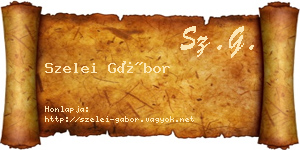 Szelei Gábor névjegykártya